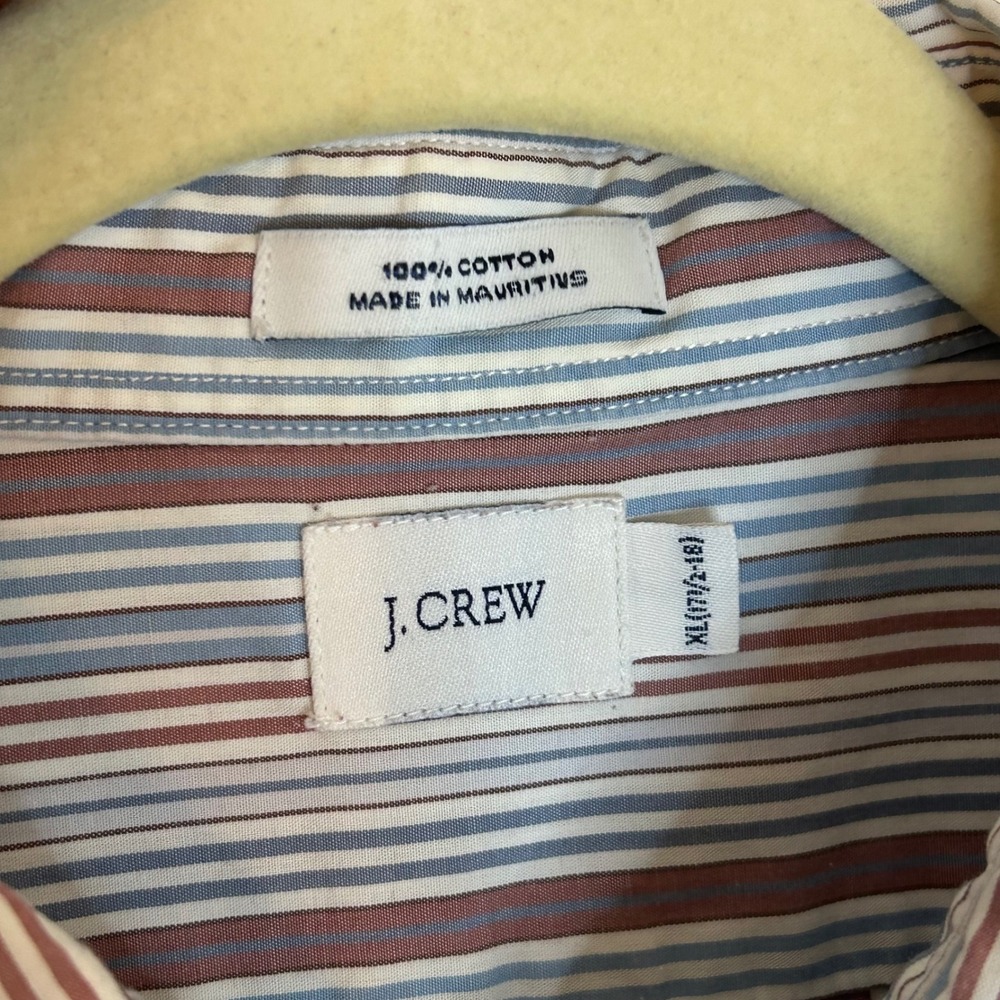 J Crew Mens XL Striped Long Sleeve Button Down Shirt Cotton Top - Picture 7 of 9